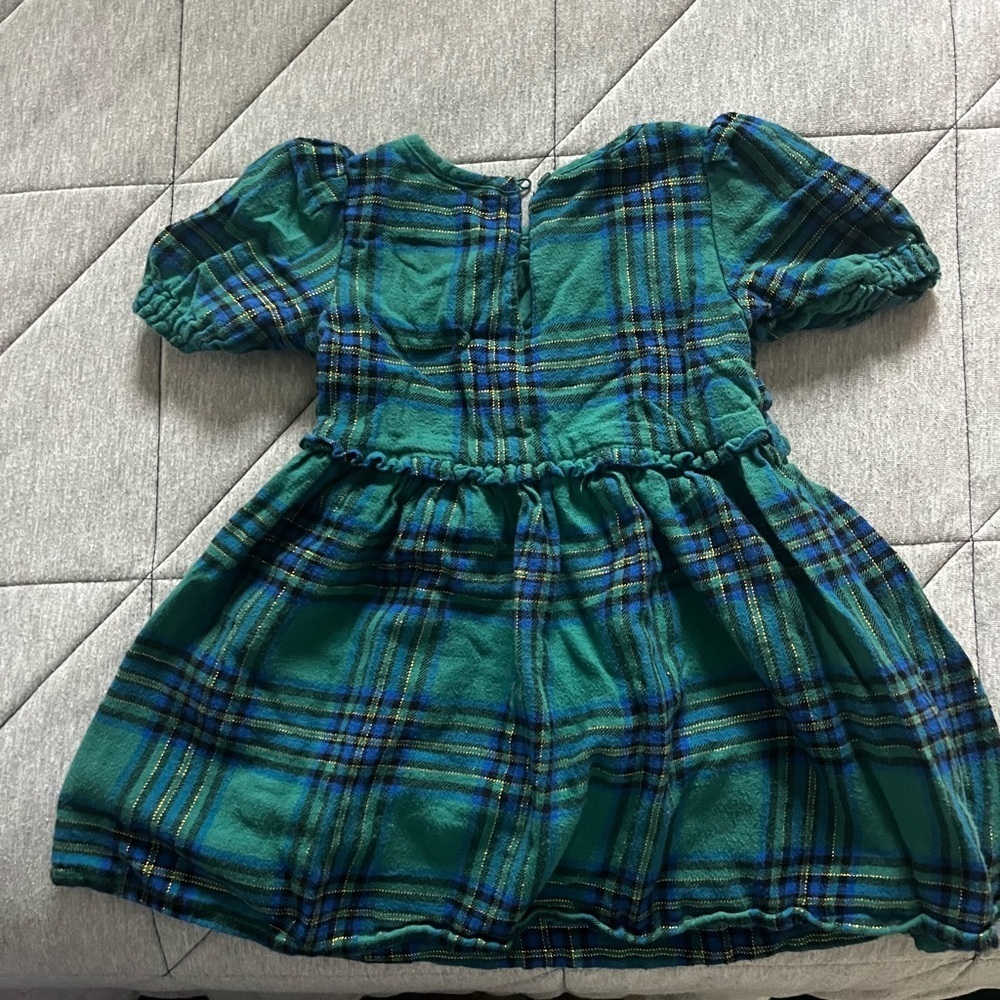 Cat & Jack Blue and Green Plaid Dress - Picture 3 of 4